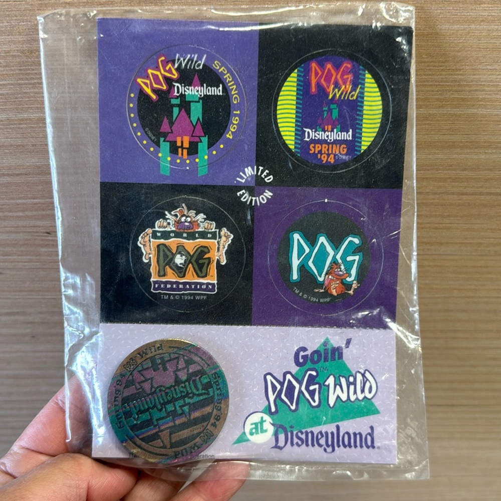 Sealed VINTAGE 1994 Disneyland pogs
